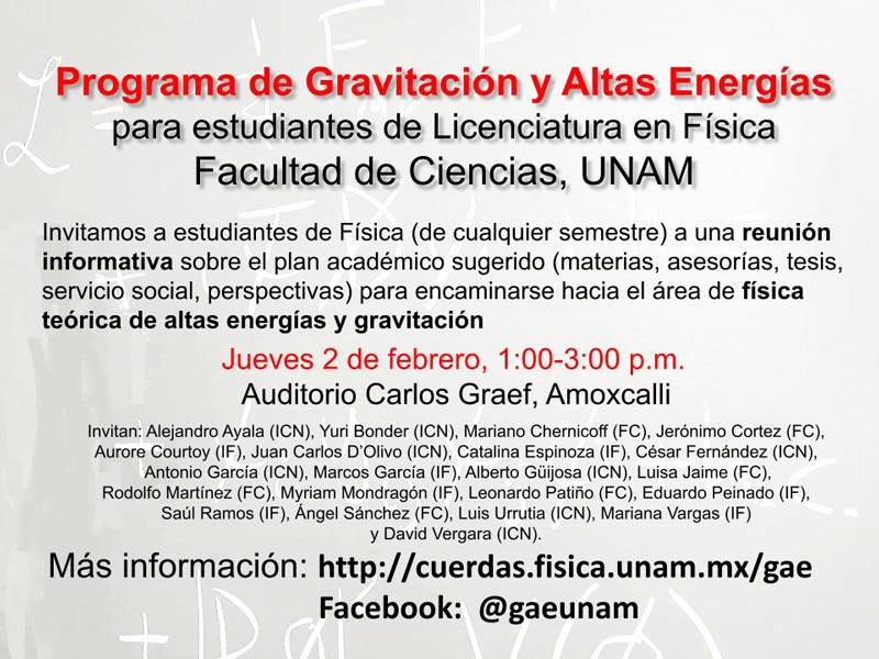 Programa de gravitación y altas energías